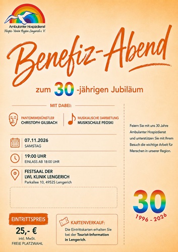 Aushang Benefiz-Abend